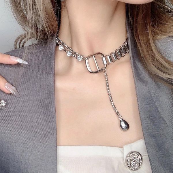 trendy geometric crystal choker necklaces for women silver color splicing chain button long pendant necklace fashion jewelry chokers, Golden;silver
trendy geometric crystal choker necklaces for women silver color splicing chain button long pendant necklace fashion jewelry chokers, Golden;silver