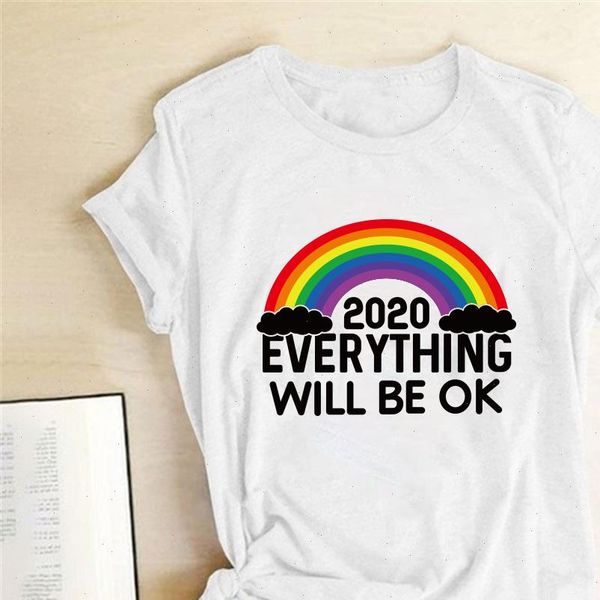 everything women t shirts will be ok rainbow letter print shirt summer aesthetic clothes korean style cotton ropa mujer verano, White
everything women t shirts will be ok rainbow letter print shirt summer aesthetic clothes korean style cotton ropa mujer verano, White