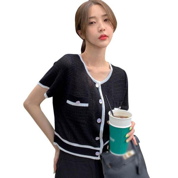 summer women clothes korean casual knitted patchwork tshirts women's fashion o-neck hollow out button short sleeved cardigan t-shirt, White
summer women clothes korean casual knitted patchwork tshirts women's fashion o-neck hollow out button short sleeved cardigan t-shirt, White