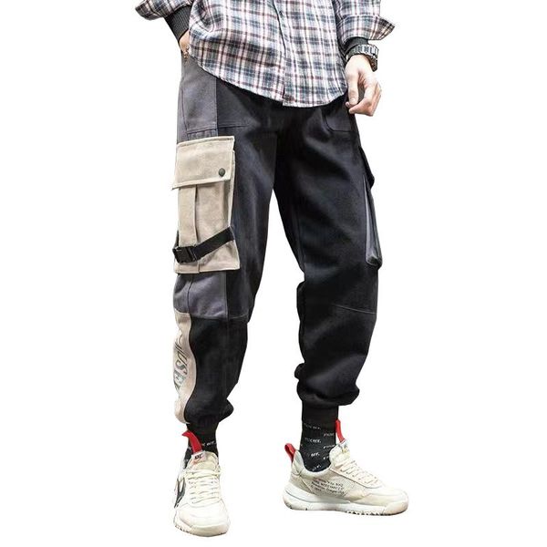men's pants japanese cargo autumn winter mens hip hop ins trousers -trend fashion casual loose side pocket streetwear a-41, Black
men's pants japanese cargo autumn winter mens hip hop ins trousers -trend fashion casual loose side pocket streetwear a-41, Black