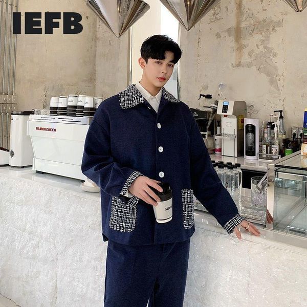 men's jackets iefb 2021 spring winter color block patchwork for men single breastead double breasted vintage short clothes, Black;brown
men's jackets iefb 2021 spring winter color block patchwork for men single breastead double breasted vintage short clothes, Black;brown