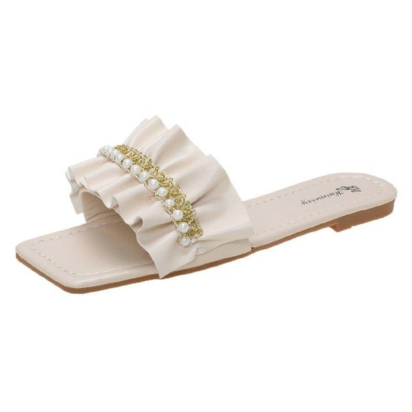 summer women's slippers 2021 casual fashion lace vamp pearl embellishment elegant flat-bottomed simple, Black
summer women's slippers 2021 casual fashion lace vamp pearl embellishment elegant flat-bottomed simple, Black