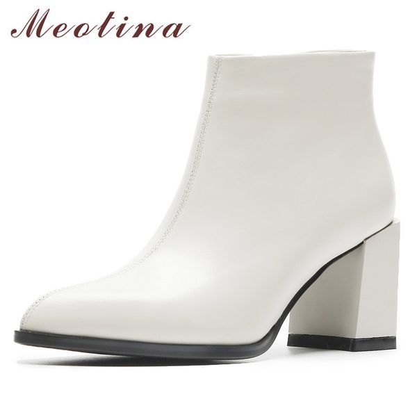 genuine leather ankle boots women zipper chunky high heel short real pointed toe shoes female autumn 33-40 210517, Black
genuine leather ankle boots women zipper chunky high heel short real pointed toe shoes female autumn 33-40 210517, Black