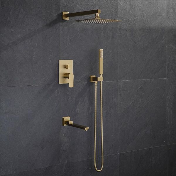 bathroom shower set brass brushed gold rainfall faucet wall or ceiling mounted mixer 8-12" head sets
bathroom shower set brass brushed gold rainfall faucet wall or ceiling mounted mixer 8-12" head sets