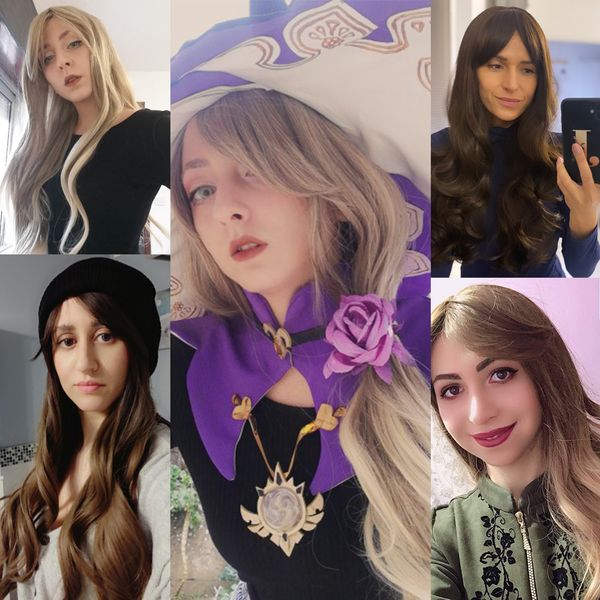 costume accessories easihair long ombre brown blonde synthetic wigs for women wigs with bangs high temperature fiber wavy cosplay natural ha, Silver
costume accessories easihair long ombre brown blonde synthetic wigs for women wigs with bangs high temperature fiber wavy cosplay natural ha, Silver