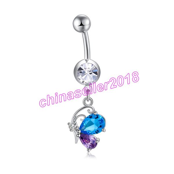 18k white gold plated allergic stainless steel butterfly belly ring for girls navel piercing button beach party ladies body accessories jewe, Silver
18k white gold plated allergic stainless steel butterfly belly ring for girls navel piercing button beach party ladies body accessories jewe, Silver