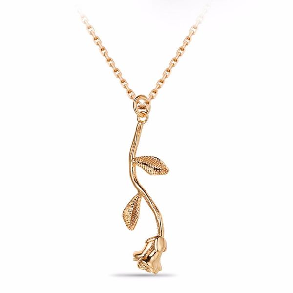 pendant necklaces champagne gold/white gold color for women gift rose shape necklace, Silver
pendant necklaces champagne gold/white gold color for women gift rose shape necklace, Silver