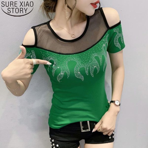 women's blouses & shirts women mesh blouse spliced cotton shirt diamonds short sleeve 2021 summer off-shoulder clothes 14056, White
women's blouses & shirts women mesh blouse spliced cotton shirt diamonds short sleeve 2021 summer off-shoulder clothes 14056, White