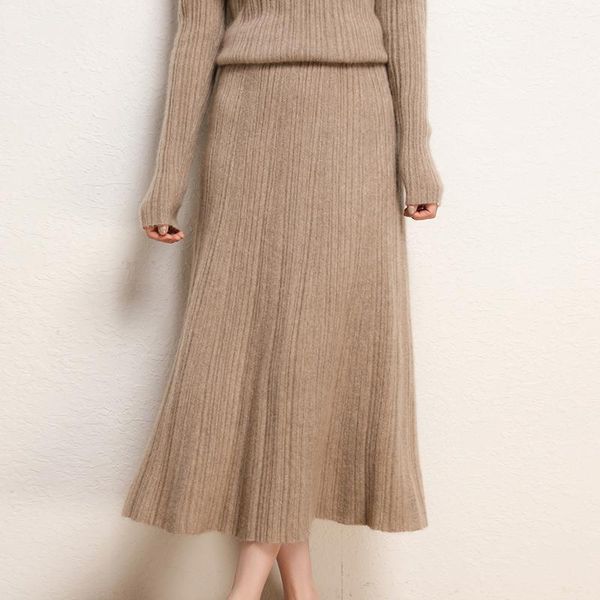 skirts high-end spring autumn and winter 100% cashmere women's high waist pleated skirt fashion a word knit bottomed 5colors, Black
skirts high-end spring autumn and winter 100% cashmere women's high waist pleated skirt fashion a word knit bottomed 5colors, Black