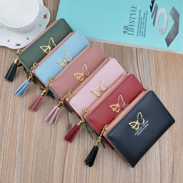wallets ins 2021 christmas fashion carteira ladies leather wallet butterfly pu tassel card soild short luxury for women, Red;black
wallets ins 2021 christmas fashion carteira ladies leather wallet butterfly pu tassel card soild short luxury for women, Red;black