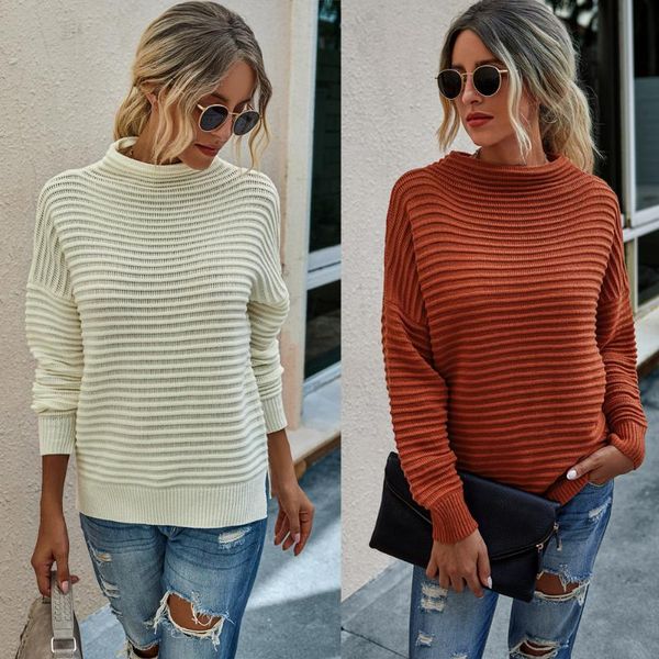 women's sweaters 2021 autumn winter sweater solid color high neck long sleeve comfortable pullover quality, White;black
women's sweaters 2021 autumn winter sweater solid color high neck long sleeve comfortable pullover quality, White;black