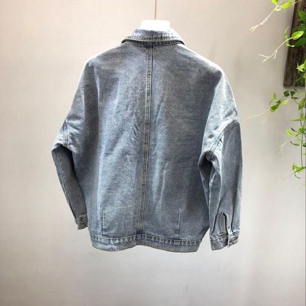women's jackets appliques flowers beading chains denim coat women harajuku batwing sleeve single breasted turn-down collar jeans jacket, Black;brown
women's jackets appliques flowers beading chains denim coat women harajuku batwing sleeve single breasted turn-down collar jeans jacket, Black;brown