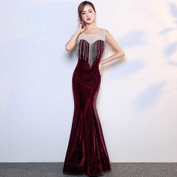 luxury evening dress 8288# veet evening banquet long slim elegant fishtail annual meeting host, Black;gray
luxury evening dress 8288# veet evening banquet long slim elegant fishtail annual meeting host, Black;gray