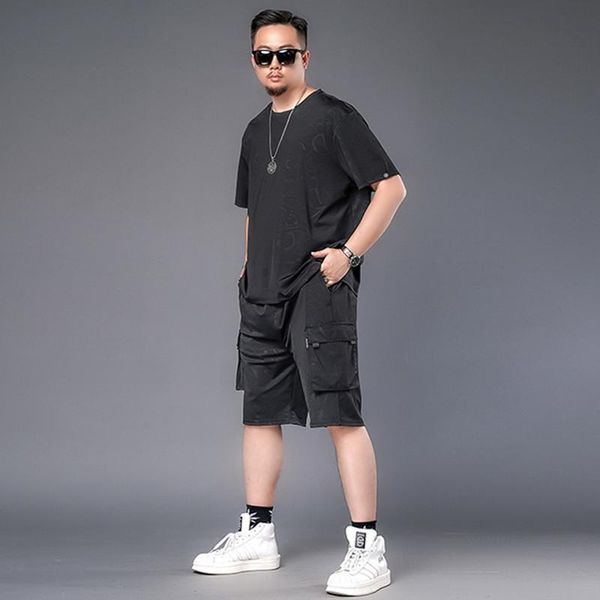 men's tracksuits fat ice silk t-shirt suit summer sports quick-drying plus size loose short-sleeved, Gray
men's tracksuits fat ice silk t-shirt suit summer sports quick-drying plus size loose short-sleeved, Gray