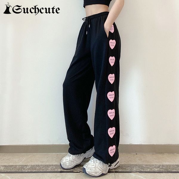 women's pants & capris summer streetwear heart print women jogger sweatpants gothic high waist casual losse activewear trousers ha, Black;white
women's pants & capris summer streetwear heart print women jogger sweatpants gothic high waist casual losse activewear trousers ha, Black;white