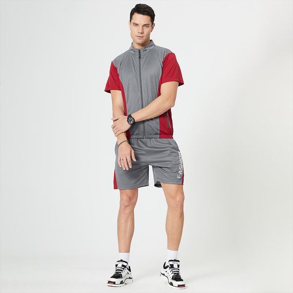 summer two pieces sets men tracksuit casual fitness sport suit short sleeve t shirt shorts male jogger sportswear, Gray
summer two pieces sets men tracksuit casual fitness sport suit short sleeve t shirt shorts male jogger sportswear, Gray