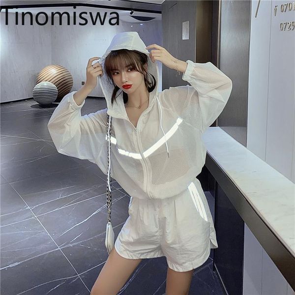 tinomiswa korean style two piece set women zip-up longg sleeve hooded high waist shorts casual loose outfits ropa mujer women's tracks, Gray
tinomiswa korean style two piece set women zip-up longg sleeve hooded high waist shorts casual loose outfits ropa mujer women's tracks, Gray
