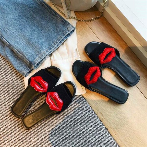 sandals s lip shape bright diamond square toe ladies flat heel shoes black personality summer casual
sandals s lip shape bright diamond square toe ladies flat heel shoes black personality summer casual
