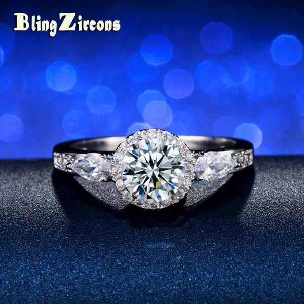 wedding rings beaqueen classic big carat round cz zirconia crystal engagement bands silver color fashion women jewelry r024, Slivery;golden
wedding rings beaqueen classic big carat round cz zirconia crystal engagement bands silver color fashion women jewelry r024, Slivery;golden