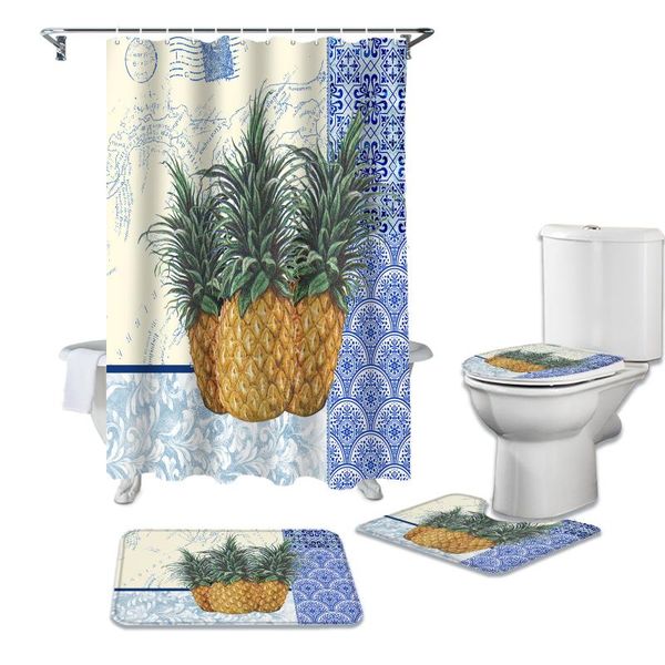 shower curtains blue and white porcelain texture pineapple curtain toilet lid cover bath mat set bathroom rug bathtub home decor
shower curtains blue and white porcelain texture pineapple curtain toilet lid cover bath mat set bathroom rug bathtub home decor