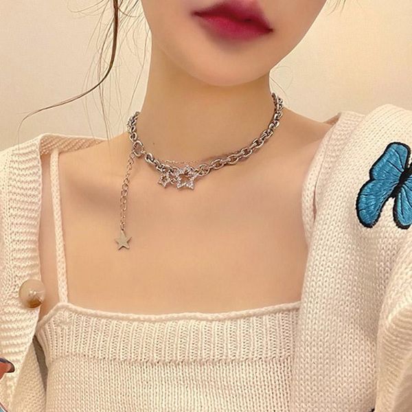 chokers girls hip hop chain choker fashion double layers irregular star necklace for women charm jewelry accessories aesthetic gifts, Golden;silver
chokers girls hip hop chain choker fashion double layers irregular star necklace for women charm jewelry accessories aesthetic gifts, Golden;silver
