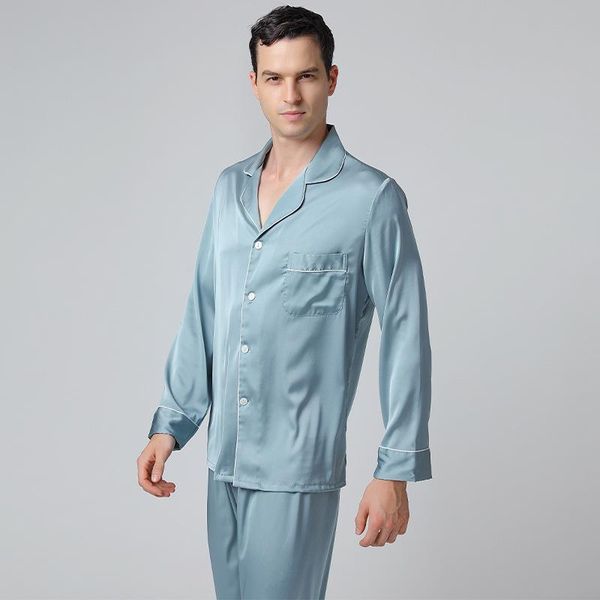 men's sleepwear brand male silk satin pajamas pyjamas set men spring summer long-sleeved sleepwear+long trousers pijama suits, Black;brown
men's sleepwear brand male silk satin pajamas pyjamas set men spring summer long-sleeved sleepwear+long trousers pijama suits, Black;brown