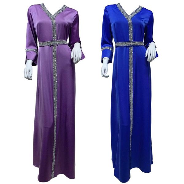 ethnic clothing women muslim satin maxi dress rhinestone belted waist turkey arabic long robe v-neck 3/4 sleeves islamic kaftan, Red
ethnic clothing women muslim satin maxi dress rhinestone belted waist turkey arabic long robe v-neck 3/4 sleeves islamic kaftan, Red