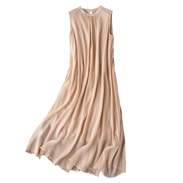 casual dresses women summer silk dress o neck 100% natural elegant holiday real long, Black;gray
casual dresses women summer silk dress o neck 100% natural elegant holiday real long, Black;gray