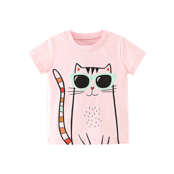 t-shirts 2021 summer children's clothing pure cotton fashion cat print round neck kids short sleeve girl's t-shirt 2-8t, Blue
t-shirts 2021 summer children's clothing pure cotton fashion cat print round neck kids short sleeve girl's t-shirt 2-8t, Blue