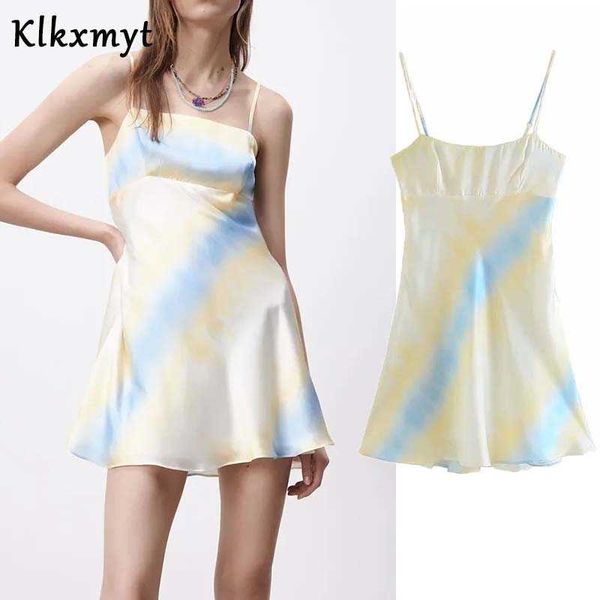 klkxmyt za dress women tie-dye print satin mini summer woman casual thin straps elastic backless strap es 210527, Black;gray
klkxmyt za dress women tie-dye print satin mini summer woman casual thin straps elastic backless strap es 210527, Black;gray