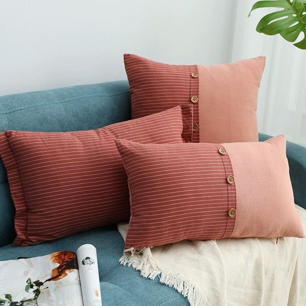 cushion/decorative pillow cotton linen cushion cover button stripe stitching covers decorative home sofa throw 30*50/45*45cm
cushion/decorative pillow cotton linen cushion cover button stripe stitching covers decorative home sofa throw 30*50/45*45cm