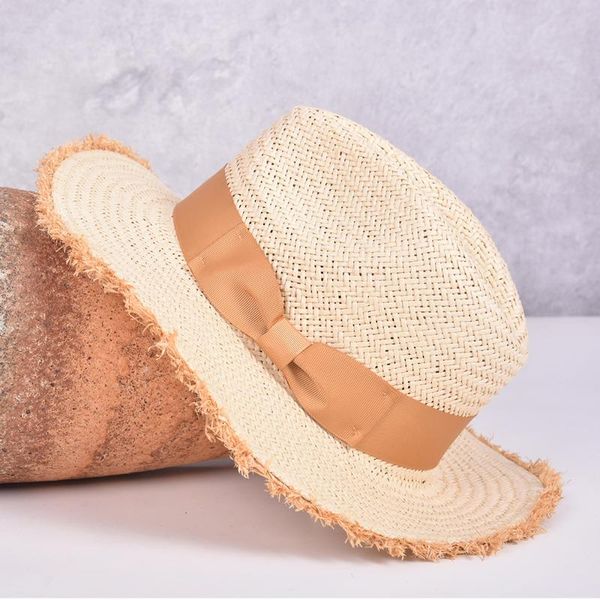 wide brim hats 2021 summer sun women fashion girl straw hat ribbon bow beach casual flat panama bone feminino, Blue;gray
wide brim hats 2021 summer sun women fashion girl straw hat ribbon bow beach casual flat panama bone feminino, Blue;gray