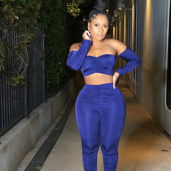 cm.yaya set off shoulder womens tracksuits long sleeve crop stacked pants suit active wear tracksuit piece fitness outfit, Gray
cm.yaya set off shoulder womens tracksuits long sleeve crop stacked pants suit active wear tracksuit piece fitness outfit, Gray
