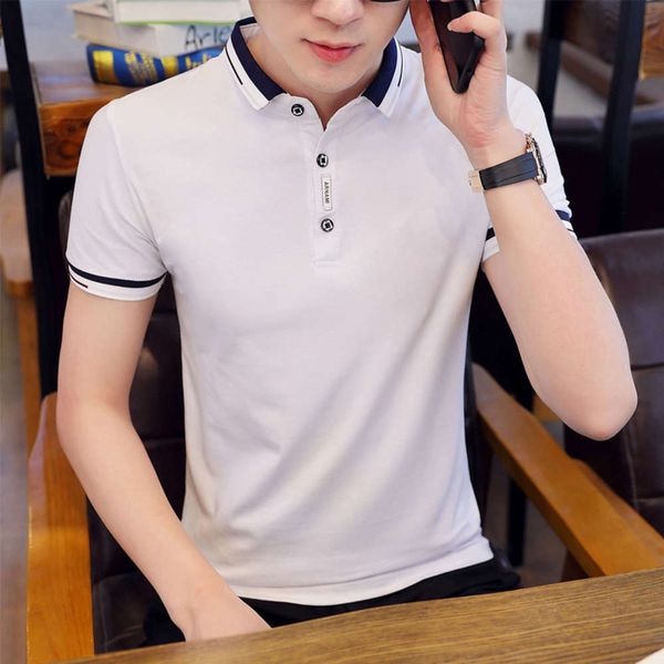 t-shirts men's short sleeve t-shirt thin trend polo shirt fashion brand slim korean handsome collar ocjy, White;black
t-shirts men's short sleeve t-shirt thin trend polo shirt fashion brand slim korean handsome collar ocjy, White;black