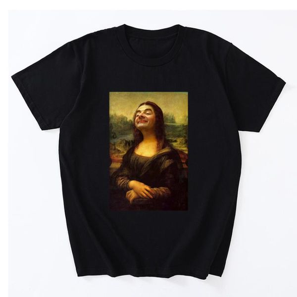 men's t-shirts funny mr bean mona lisa t shirt casual short sleeve cotton o-neck tee fun loose clothes gift, White;black
men's t-shirts funny mr bean mona lisa t shirt casual short sleeve cotton o-neck tee fun loose clothes gift, White;black