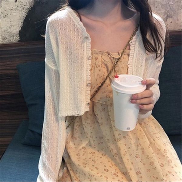 women's knits & tees women cardigan summer sun protection simple casual crop v-neck long sleeve knitted outwear elegant female all-mat, White
women's knits & tees women cardigan summer sun protection simple casual crop v-neck long sleeve knitted outwear elegant female all-mat, White