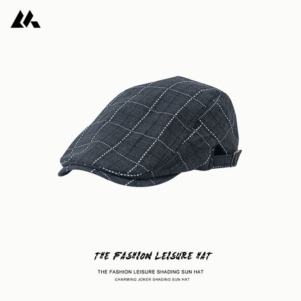 men's spring summer women's trendy forward lattice baseball cap sun hat beret, Blue;gray
men's spring summer women's trendy forward lattice baseball cap sun hat beret, Blue;gray