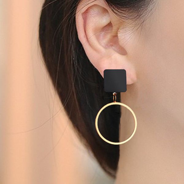 brand punk fashion stud earrings triangle round geometric asymmetric black earring women party jewelry pendientes brincos, Golden;silver
brand punk fashion stud earrings triangle round geometric asymmetric black earring women party jewelry pendientes brincos, Golden;silver
