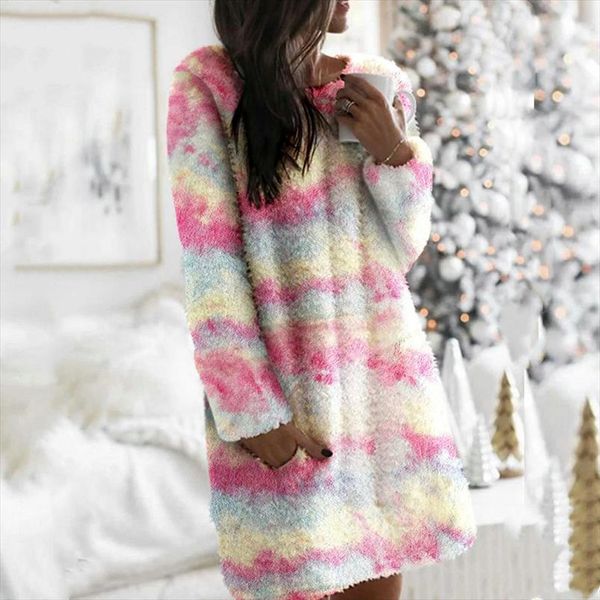 autumn winter fleece warm womens dresses casual mini o neck long sleeve loose colorful rainbow leopard plush vestidos, Black;gray
autumn winter fleece warm womens dresses casual mini o neck long sleeve loose colorful rainbow leopard plush vestidos, Black;gray