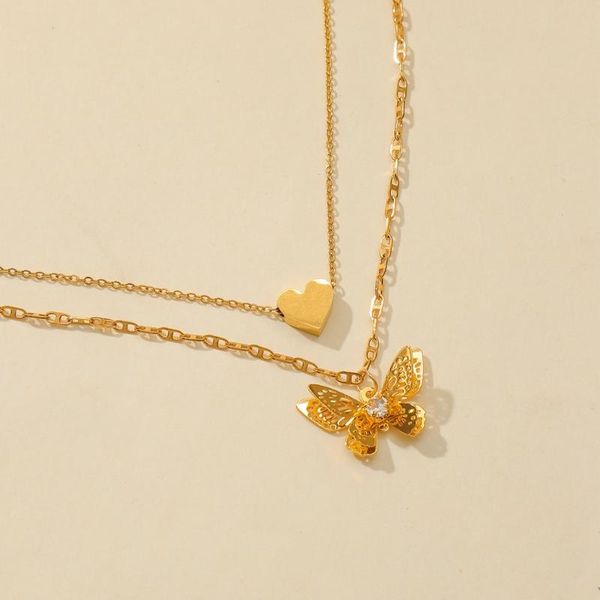 pendant necklaces stainless steel 3d butterfly necklace heart love couple pendants chain gold 18k choker animal design waterproof jewelry, Silver
pendant necklaces stainless steel 3d butterfly necklace heart love couple pendants chain gold 18k choker animal design waterproof jewelry, Silver
