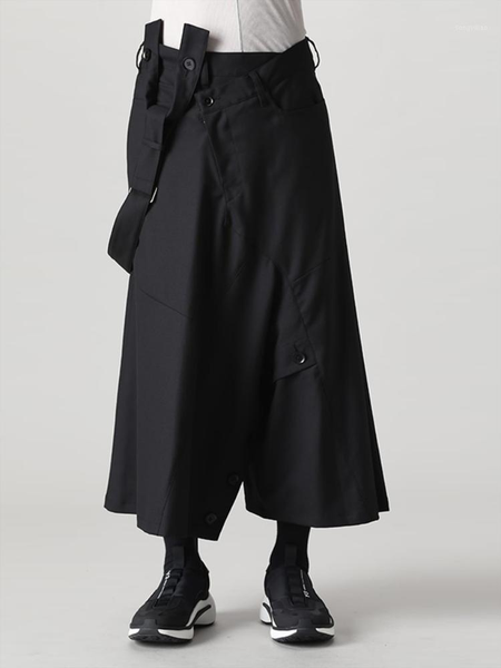 men's pants strap pant skirt casual wide leg spring and autumn black a-edition design irregular asymmetric
men's pants strap pant skirt casual wide leg spring and autumn black a-edition design irregular asymmetric