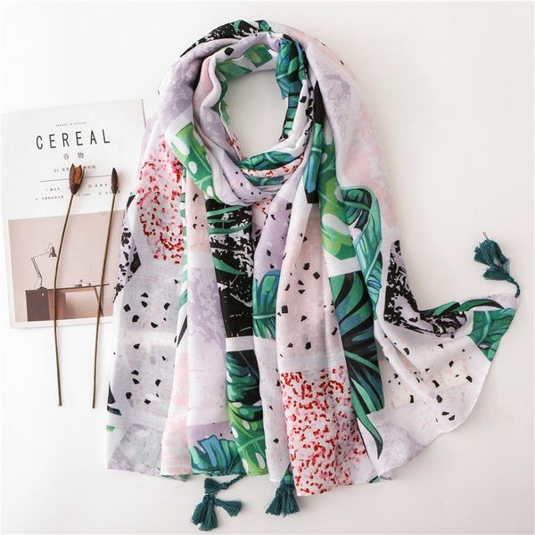 scarves spring and summer lingge tropical green leaf printing sunscreen shawl seaside holiday beach wraps cotton scarf female, Blue;gray
scarves spring and summer lingge tropical green leaf printing sunscreen shawl seaside holiday beach wraps cotton scarf female, Blue;gray
