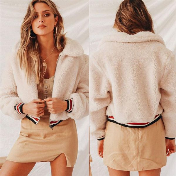 women's jackets fleece faux shearling jacket coat women autumn winter warm thick teddy female casual overcoat oversize outerwear, Black;brown
women's jackets fleece faux shearling jacket coat women autumn winter warm thick teddy female casual overcoat oversize outerwear, Black;brown
