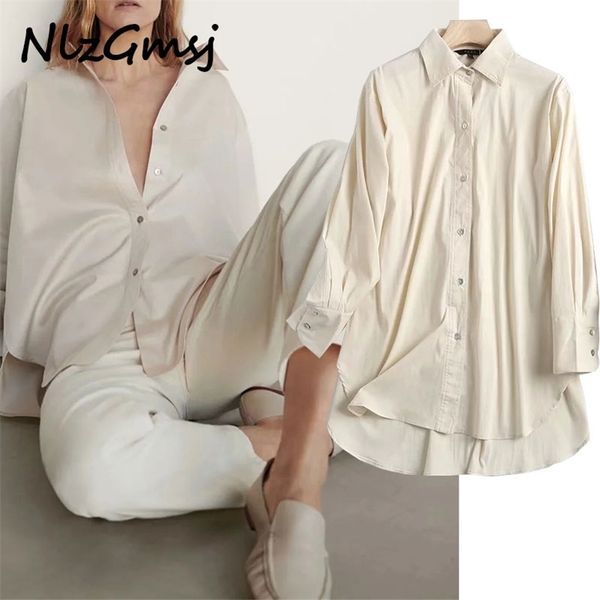 office lady cotton beige shirt oversized single button long female fashion chic mujer 05 210628, White
office lady cotton beige shirt oversized single button long female fashion chic mujer 05 210628, White