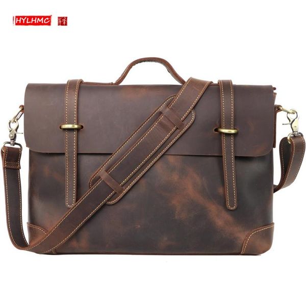 briefcases crazy horse leather men's bag business handbags portable briefcase lapretro shoulder messenger genuine bags
briefcases crazy horse leather men's bag business handbags portable briefcase lapretro shoulder messenger genuine bags