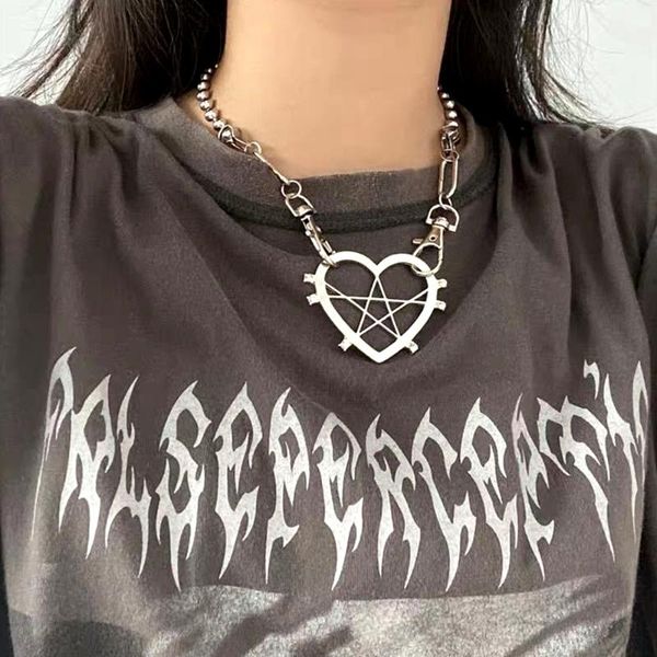 chains punk metal chain hip-hop necklace love star pendant rhinestone choker street jewelry fashion necklaces accessories 2021, Silver
chains punk metal chain hip-hop necklace love star pendant rhinestone choker street jewelry fashion necklaces accessories 2021, Silver