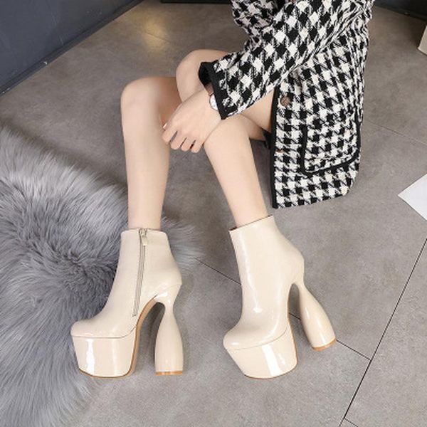 boots european and american 2022 thick high heel patent leather short 34-40 yards winter shoes woman heels, Black
boots european and american 2022 thick high heel patent leather short 34-40 yards winter shoes woman heels, Black