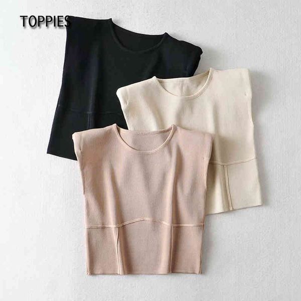 ies casual knitted tank solid color sleeveless o-neck fold striped cropped tank 210412, White
ies casual knitted tank solid color sleeveless o-neck fold striped cropped tank 210412, White