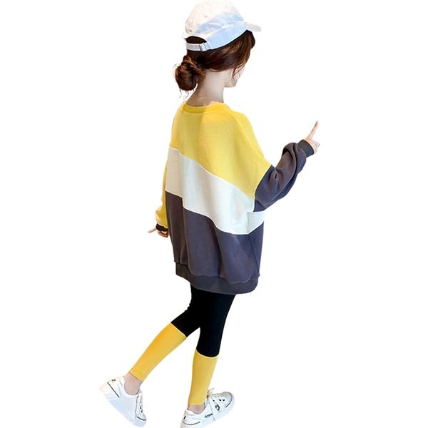 girls clothes patchwork outfits letter sweatshirt + legging set spring autumn costumes for children 210528, White
girls clothes patchwork outfits letter sweatshirt + legging set spring autumn costumes for children 210528, White