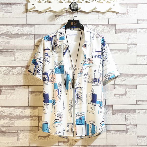 men's casual shirts shirtsummer sand beach short sleeve flower couple weiyi shirt big size loose men's and women's fashion nw, White;black
men's casual shirts shirtsummer sand beach short sleeve flower couple weiyi shirt big size loose men's and women's fashion nw, White;black